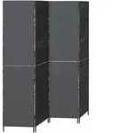 vidaXL Raumteiler Schwarz 195 x 180 cm Poly-Rattan