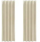 vidaXL Verdunkelungsvorh&auml;nge 2 pcs Creme 140 x 245 cm Samt