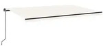 vidaXL Markise Manuell Einziehbar 500x300 cm Creme