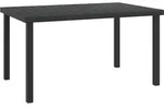 vidaXL Gartentisch Schwarz 140x90x74 cm Aluminium und WPC