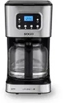 Sogo Programmierbare Kaffeemaschine 1,5L, 24‐Std‐Timer, Glaskanne,