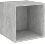 vidaXL Wandschrank Betongrau 37x37x37 cm Holzwerkstoff
