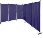 QUICK STAR Paravent 6tlg. 340x165cm Blau