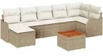 vidaXL Garten-Sofa-Set 8 pcs Beige und Wei&szlig;