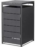 ML-Design M&uuml;lltonnenbox 1er Anthrazit, f&uuml;r 1 &times; 240L, 68&times;80&times;120 cm, Stahl,