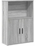 vidaXL B&uuml;cherregal Grau Sonoma 60x24x85 cm Holzwerkstoff