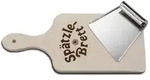 Karl Weis Sp&auml;tzlebrett mit Schaber, Edelstahl, Holz, 31,5 x 14,5 x 2 cm