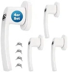 MONZANA&reg; Fenstergriffe 4er Set Aluminium wei&szlig; inkl. Schl&uuml;ssel