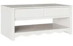 vidaXL Couchtisch Drammen Wei&szlig; 99 x 55 x 45 cm Massives Kiefernholz