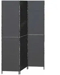 vidaXL Raumteiler Schwarz 146 x 180 cm Poly-Rattan