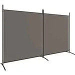 vidaXL 2-tlg. Paravent Anthrazit 348x180 cm Stoff