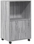 vidaXL Rollschrank Grau Sonoma 55x40x91 cm Holzwerkstoff