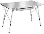TecTake GmbH tectake Aluminium Klapptisch Bastian h&ouml;henverstellbar silber -...