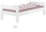 Erst-Holz Einzelbett 90x200 Kiefer Echtholz waschwei&szlig; mit w&auml;hlbarem Zubeh&ouml;r