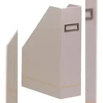 Rhodiarama Stehsammler aus Kunstleder, 10x25x31cm - Silber 318831C