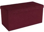 Intirilife Faltbare Sitzbank 76x38x38 cm in KIRSCH ROT - Sitzw&uuml;rfel Fu&szlig;hocker