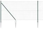 vidaXL Zaunpfosten Gr&uuml;n 10 x 1 m (25 x 25 mm Maschen ) Stahl