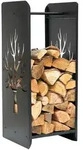 DanDiBo Kaminholzregal Innen Metall Schwarz 100 cm Kaminholzst&auml;nder 96428