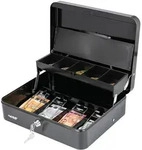 HMF 15230-02 Geldkassette abschlie&szlig;bar mit M&uuml;nzeinsatz und 4 Scheinf&auml;cher mit