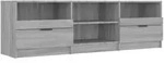 vidaXL TV-Schrank Grau Sonoma 150x33,5x45 cm Holzwerkstoff