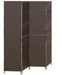 vidaXL Raumteiler Braun 195 x 180 cm Poly-Rattan