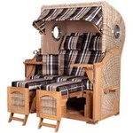 Mr. Deko Strandkorb Komplettset - bene living - Ammersee Teak - PE shell -...
