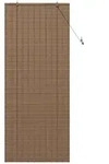 vidaXL Fensterjalousie mit Vorh&auml;ngen Braun 90 x 220 cm Bambus