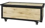Outsunny-Aufbewahrungstruhe-100L x 50B x 43H cm-Naturholz