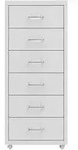 vidaXL Aktenschrank mit Rollen Grau 28x41x69 cm Metall