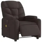 vidaXL Massagesessel Elektrisch Dunkelbraun Stoff