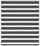 vidaXL Doppelrollo Schwarz 125x100 cm Stoffbreite 120,9 cm Polyester