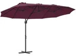 vidaXL Sonnenschirm in Bordeaux, 372 x 198 x 243 cm, Modell Z&eacute;phyr aus Polyester und