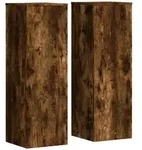 vidaXL Pflanzenst&auml;nder 2 Stk. R&auml;uchereiche 33x33x100 cm Holzwerkstoff