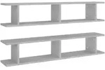 vidaXL Wandregale 2 Stk. Betongrau 105x18x20 cm Holzwerkstoff