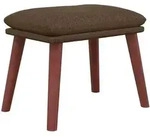 vidaXL Fu&szlig;hocker Braun 45x29,5x35 cm Stoff