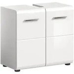 Ebuy24 Ice Waschbeckenunterschrank 2 T&uuml;ren Wei&szlig; hochglanz, wei&szlig;.