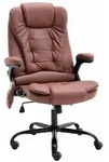 vidaXL B&uuml;rostuhl mit Massagefunktion Hellbraun Wildleder-Optik