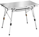 TecTake GmbH tectake Aluminium tisch Tina faltbar h&ouml;henverstellbar silber -...
