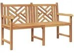 vidaXL Gartenbank Braun 150 x 60 x 90 cm Teak-Massivholz