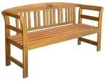 DELUKE Gartenbank Holz LUNA 157 cm Massivholz Akazie Holzbank Wetterfest |...