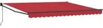 vidaXL Automatische Einziehbare Markise Rot 400x300 cm