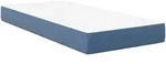 vidaXL Bettmatratze mit Matratze Blau 90 x 200 cm Stoff