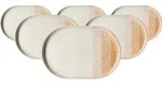 Ritzenhoff & Breker Trio Servierplatte 30 x 20 cm 6er Set - Braun