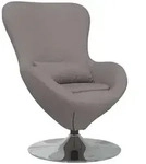 vidaXL Eiersessel Taupe 63 x 73 x 90 cm Stoff