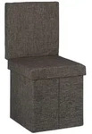 Relaxdays Sitzhocker mit Lehne, HxBxT:73x38x38cm, stabiler Sitzcube, Fu&szlig;ablage,