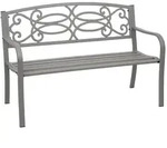 PROREGAL Gartenbank | HxBxT 87x127x58cm | Bank Parkbank Sitzbank | Grau |...