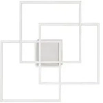 frame pl quadrata 2700k, wandleuchte aus wei&szlig;em aluminium, ideal lux