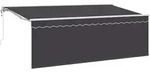 vidaXL Einziehbare Markise Anthrazit 350 x 200 cm