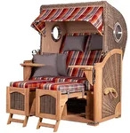Mr. Deko Strandkorb Komplettset - bene living - Ammersee Teak - PE grau -...