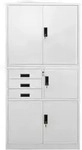 vidaXL B&uuml;roschrank Hellgrau 90x40x180 cm Stahl